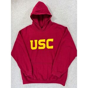 USC Trojans Screened Logo Campus Hoodie Sweatshirt (Men's XL) Red‎
